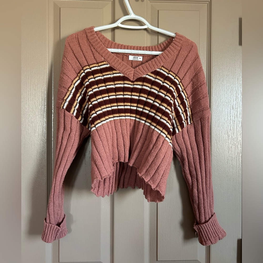 Pink Cropped Sweater